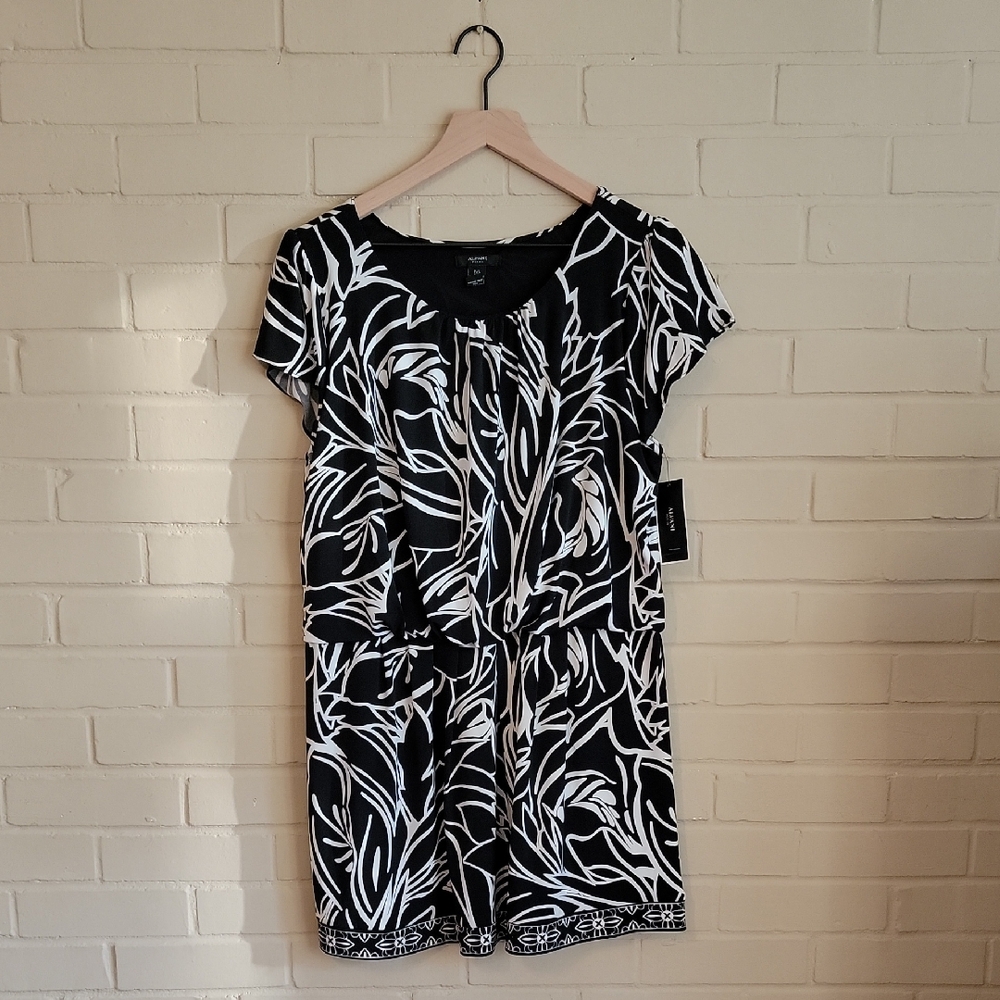 Alfani Black and White Sheath Mini Dress